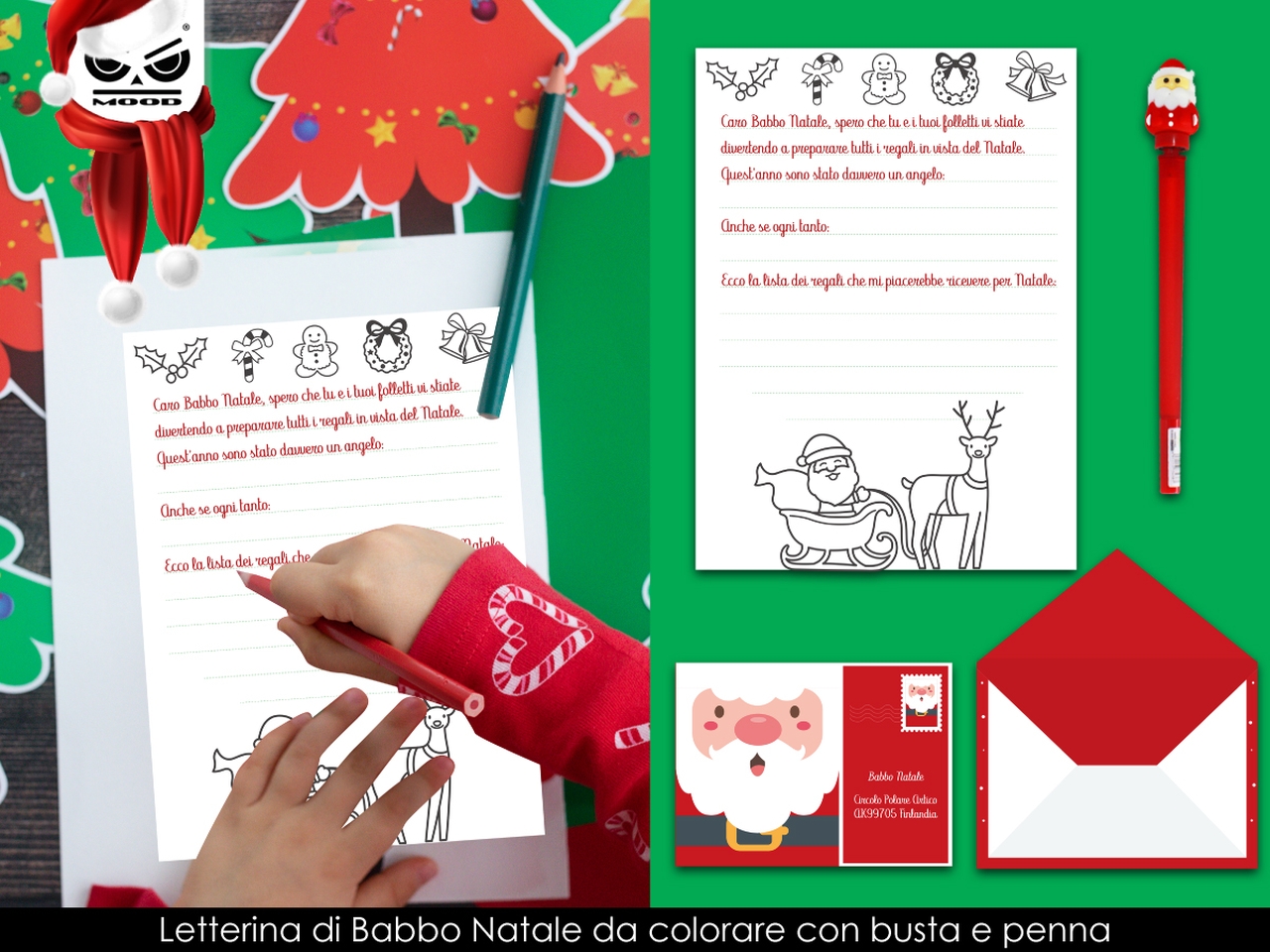 LETTERINA BABBO NATALE C/BUSTA E PENNA XT2748