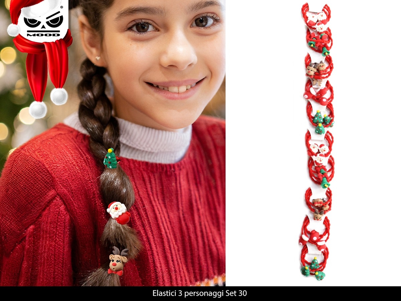 ELASTICI PER CAPELLI NATALIZI ASS. XT3036 ELASTICI PER CAPELLI NATALIZI ASS. XT3036