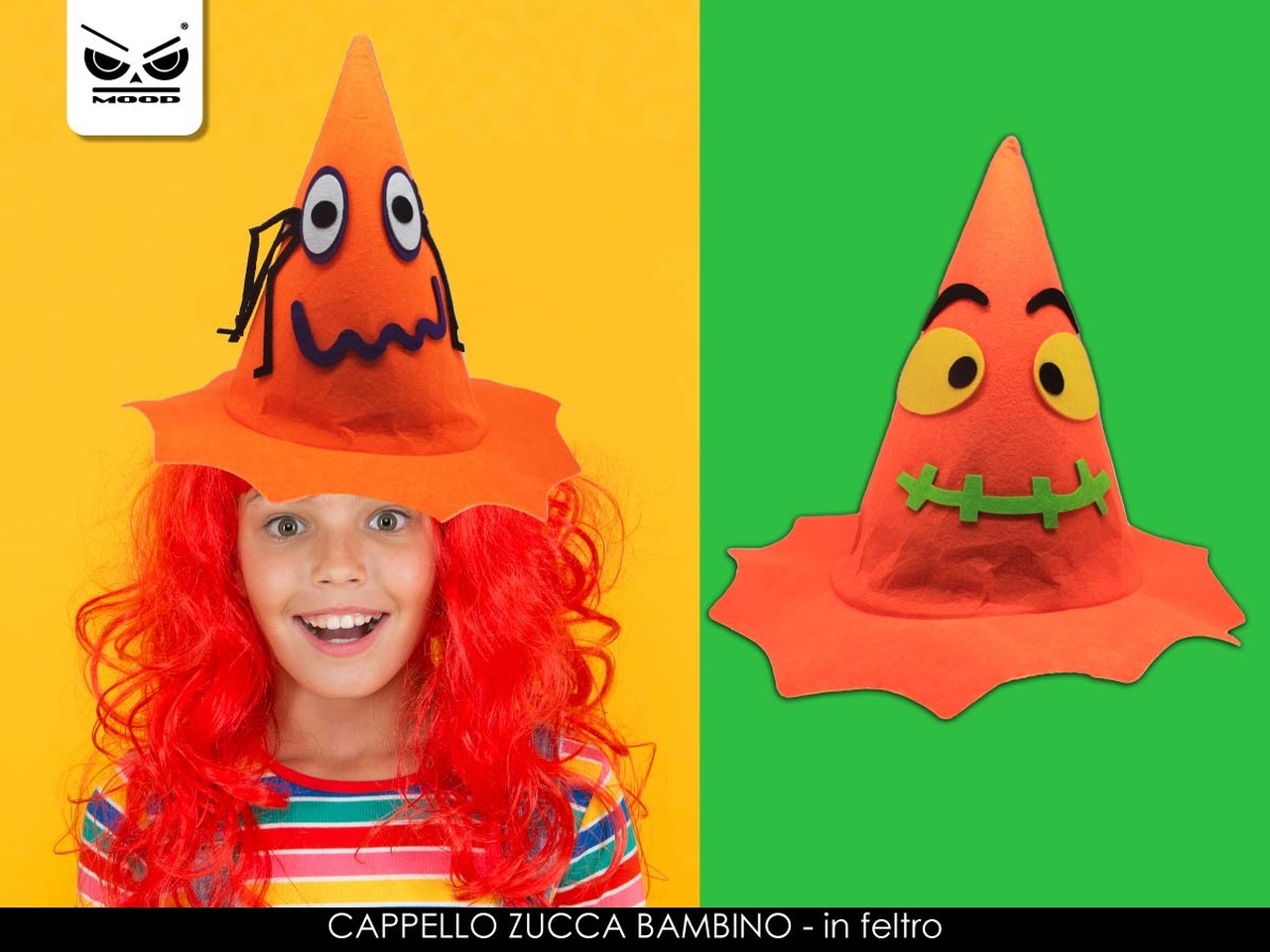 CAPPELLO ZUCCA OCCHIONI IN FELTRO BAMBINO HT1096 CAPPELLO ZUCCA OCCHIONI IN FELTRO BAMBINO HT1096