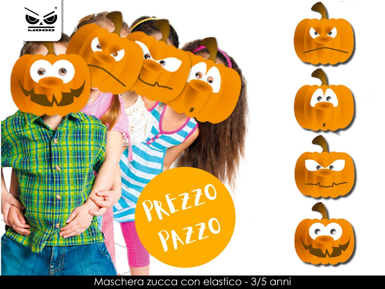 MASCHERA ZUCCA IN CARTA ASS. HT759
