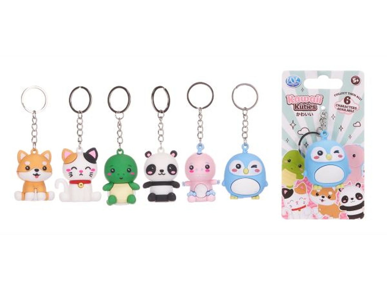 KAWAII KUTIES 3D PORTACHIAVI 5CM IN 6 ASS. 65831