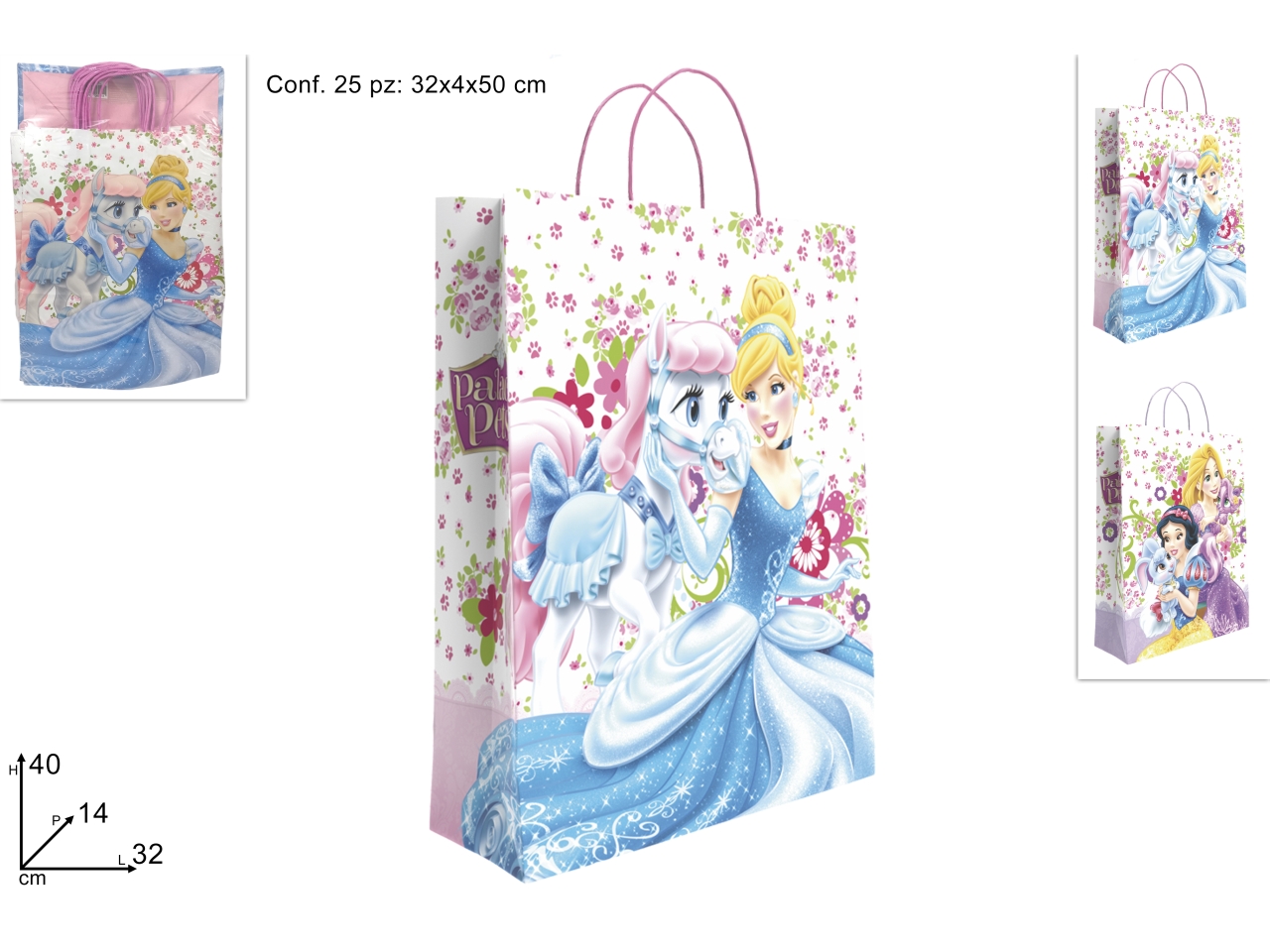 BUSTA REGALO 32X14X40CM PRINCIPESSA DTO24001221 BUSTA REGALO 32X14X40CM PRINCIPESSA DTO24001221