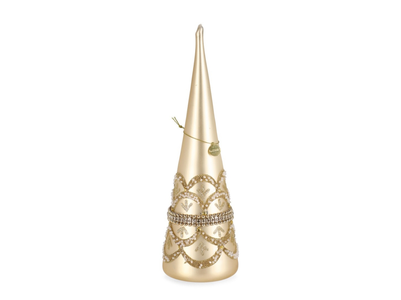 ALBERO CONO VETRO 28,2CM BELOVED CHAMPAGNE 978511