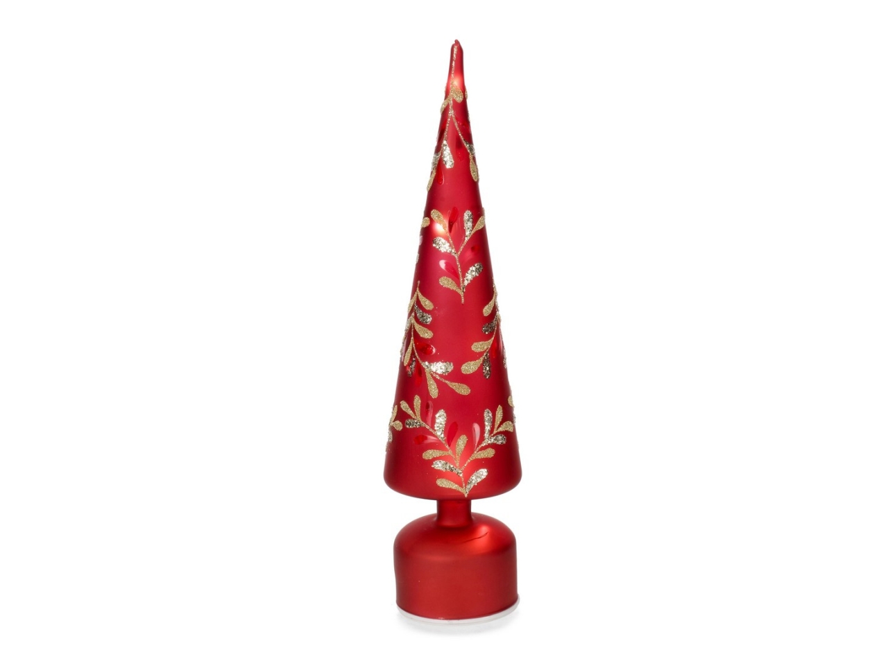 ALBERO PINO VETRO 41CM BLOSSOMY C/LED ROSSO 978663