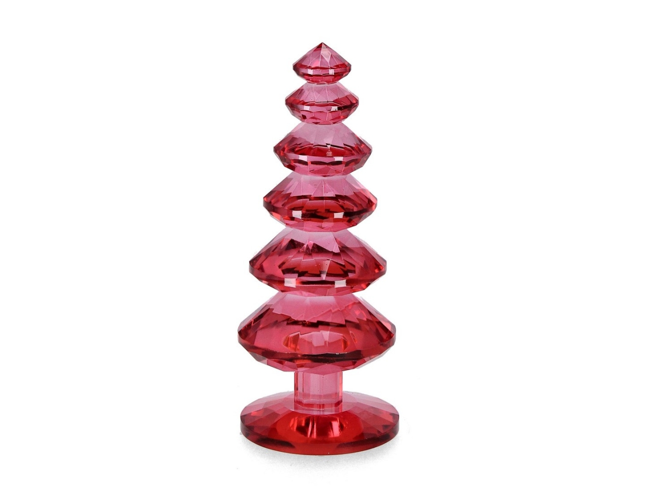 ALBERO PINO VETRO 17CM ELDRID ROSSO 979717