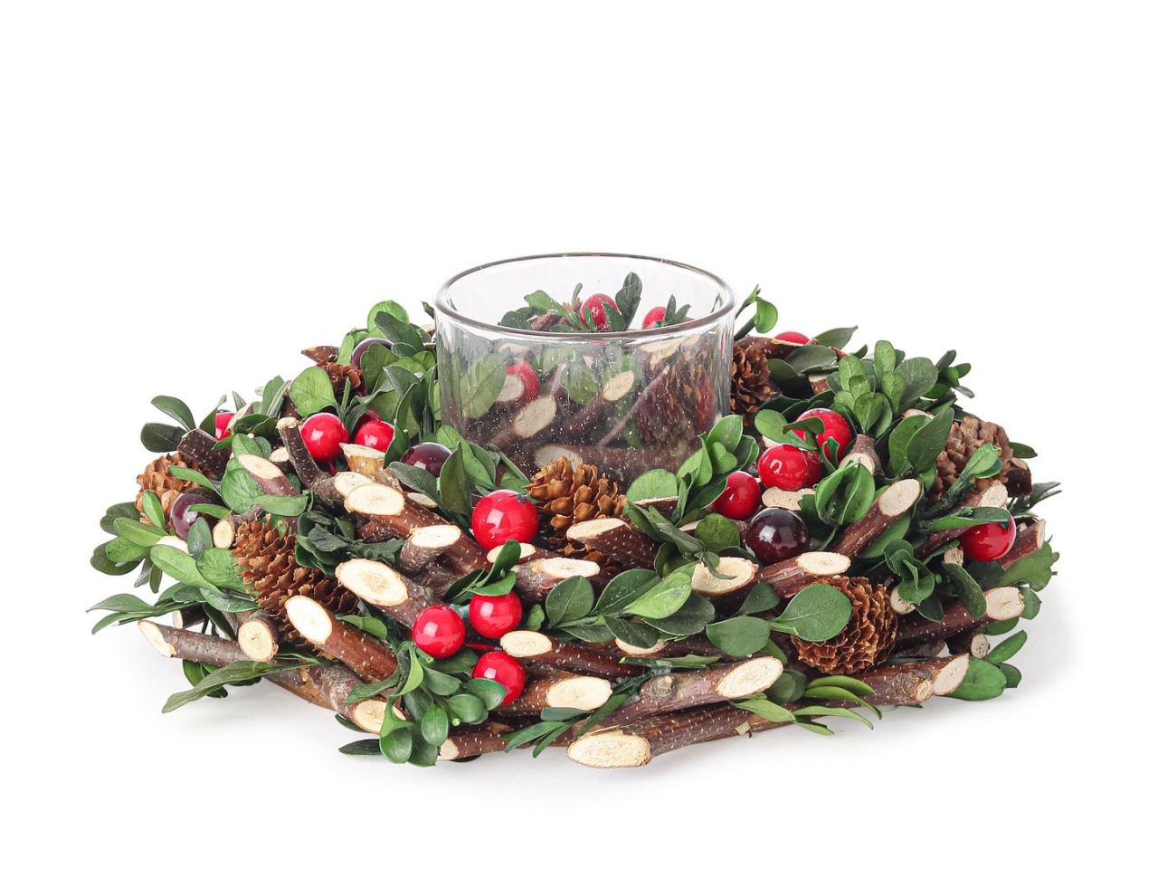 PORTACANDELA 23CM ELOISE C/BACCHE 977044