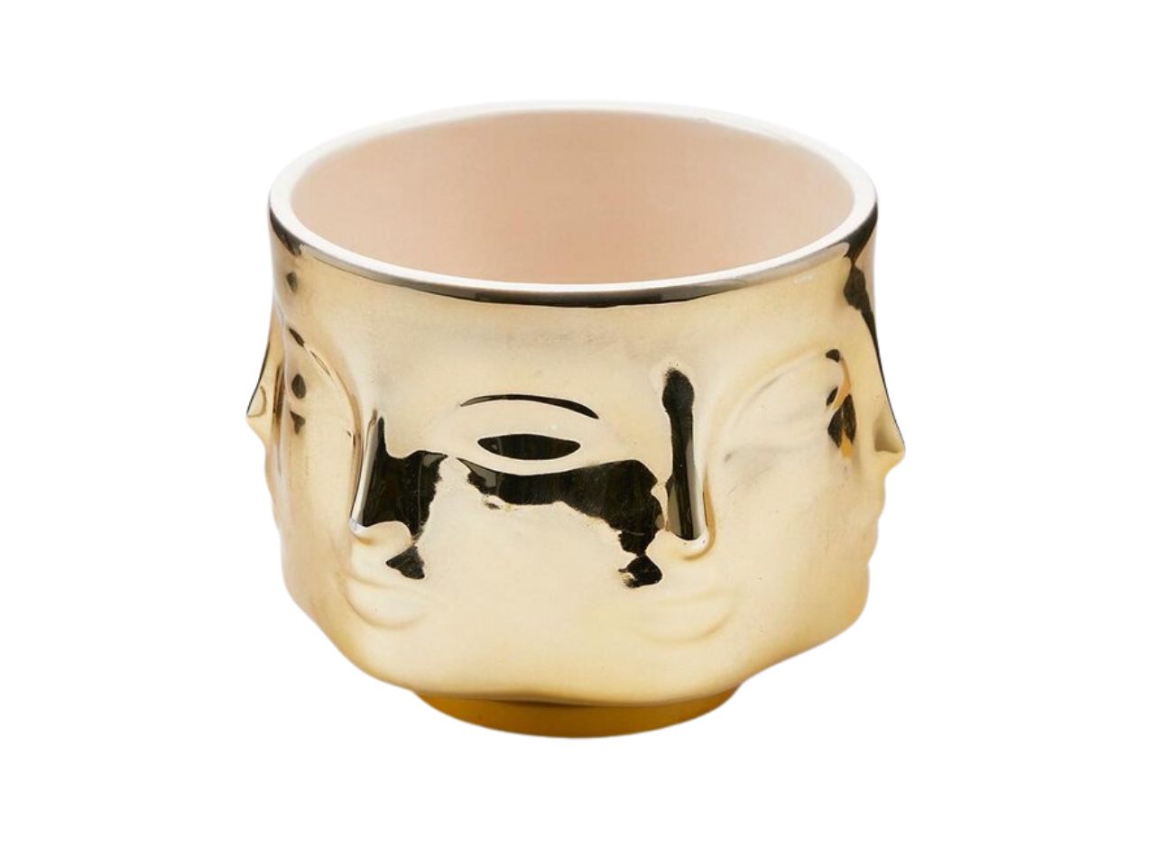 VASO FACCE DEITY 11XH.9CM ORO 015650,010 VASO FACCE DEITY 11XH.9CM ORO 015650,010