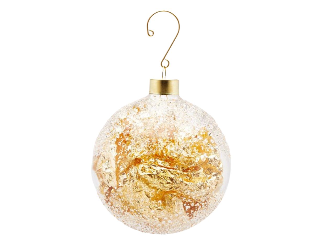 PALLA VETRO 10CM FOIL ORO 685967,010