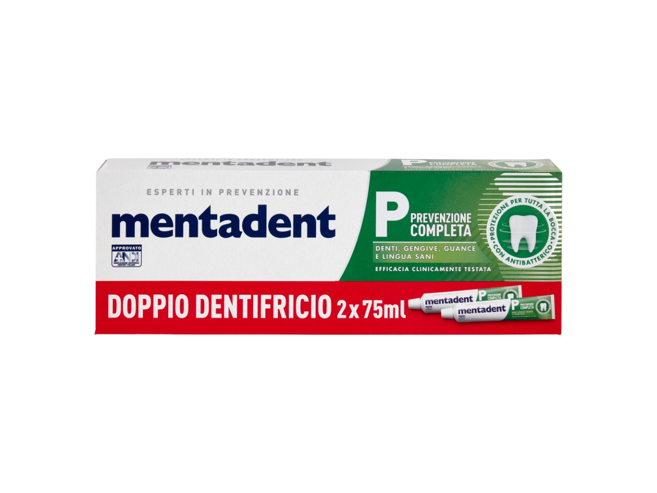MENTADENT DENTIFRICIO 75ML X2 RT04443 $
