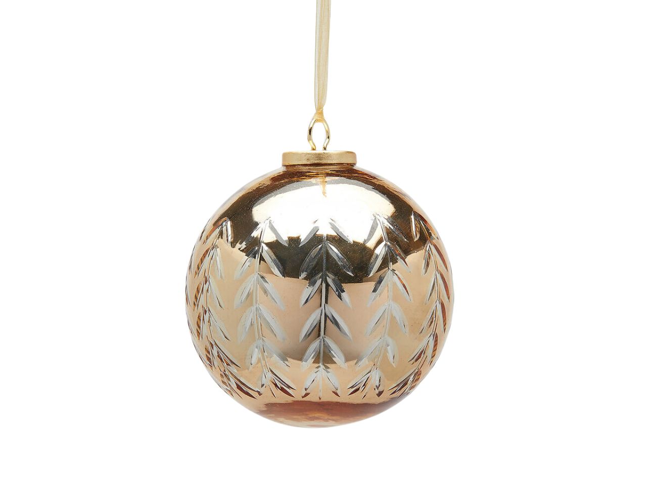PALLA 12,5CM C/FOGLIE ORO 6501028A010