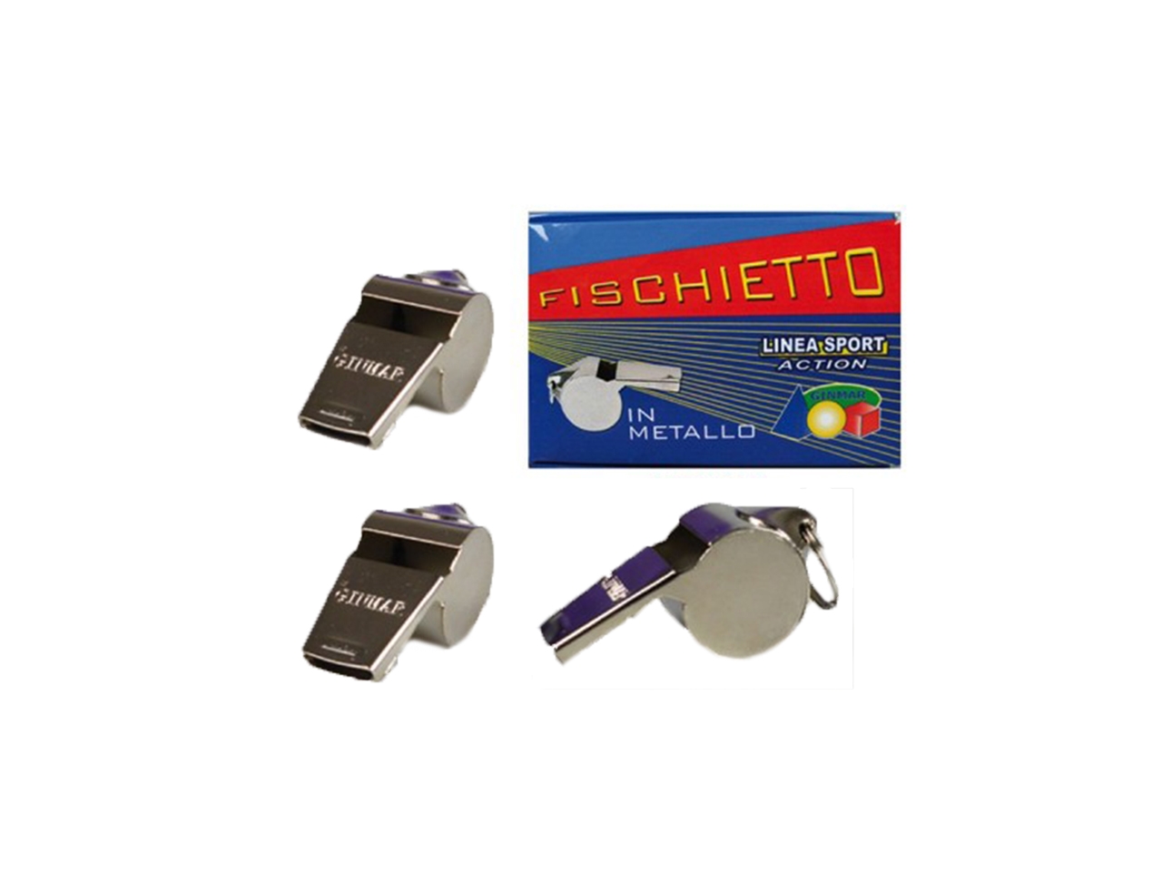FISCHIETTO METALLO CON GANCETTO 85202