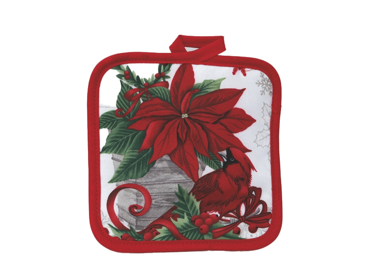 PRESINA 17X17CM C/STELLA DI NATALE ROSSA AC-14702