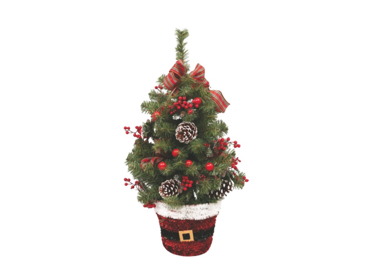 ALBERO 80CM C/VASO/BACCHE ROSSE E PIGNE CEN-88311 ALBERO 80CM C/VASO/BACCHE ROSSE E PIGNE CEN-88311