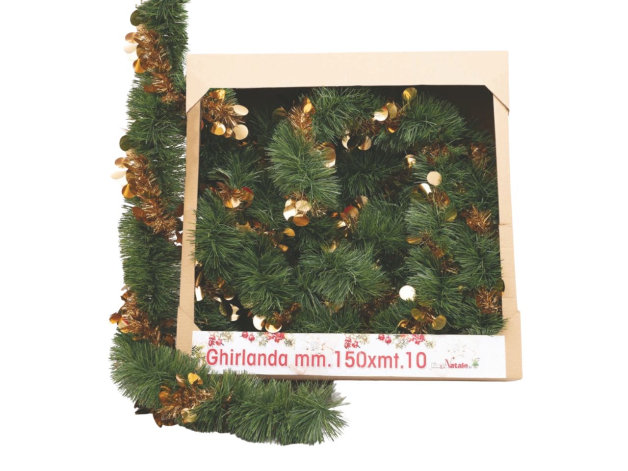 FILO DECORAT. 12CMX10MT VERDE C/SFERE ORO F-25813 FILO DECORAT. 12CMX10MT VERDE C/SFERE ORO F-25813