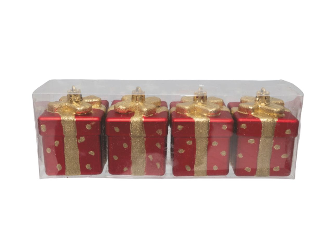 APPENDINO PACCHETTO REGALO 7CM 4PZ ROSSI FA-30707