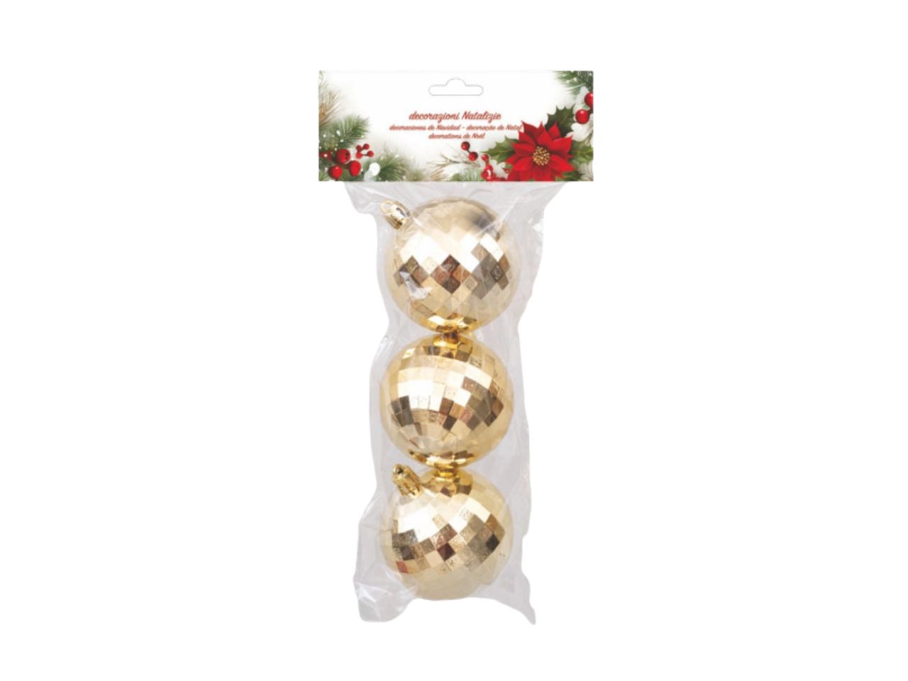 PALLA 7CM SPECCHIETTI 3PZ ORO PL-67689