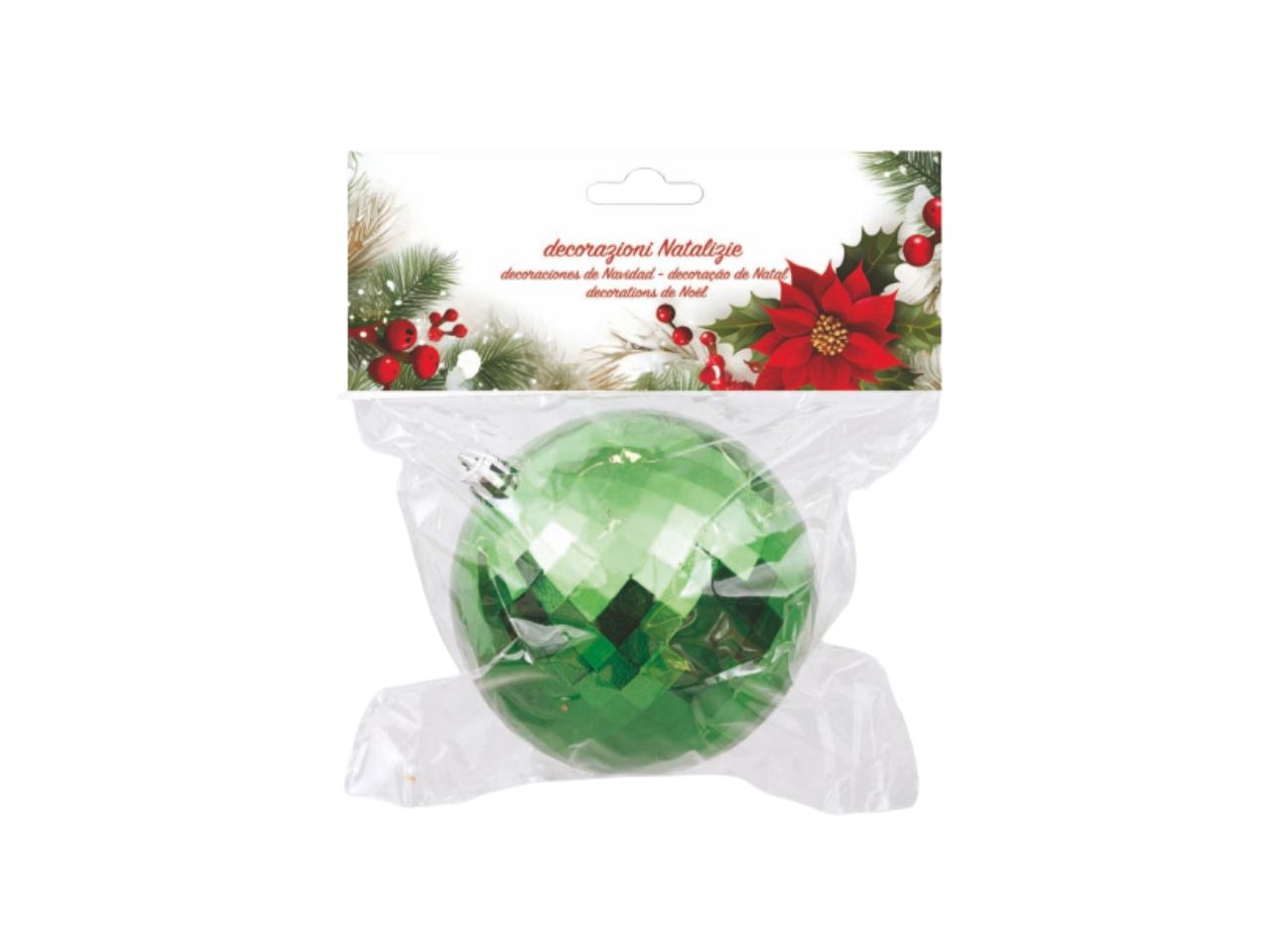 PALLA 10CM SPECCHIETTI VERDE PL-67699