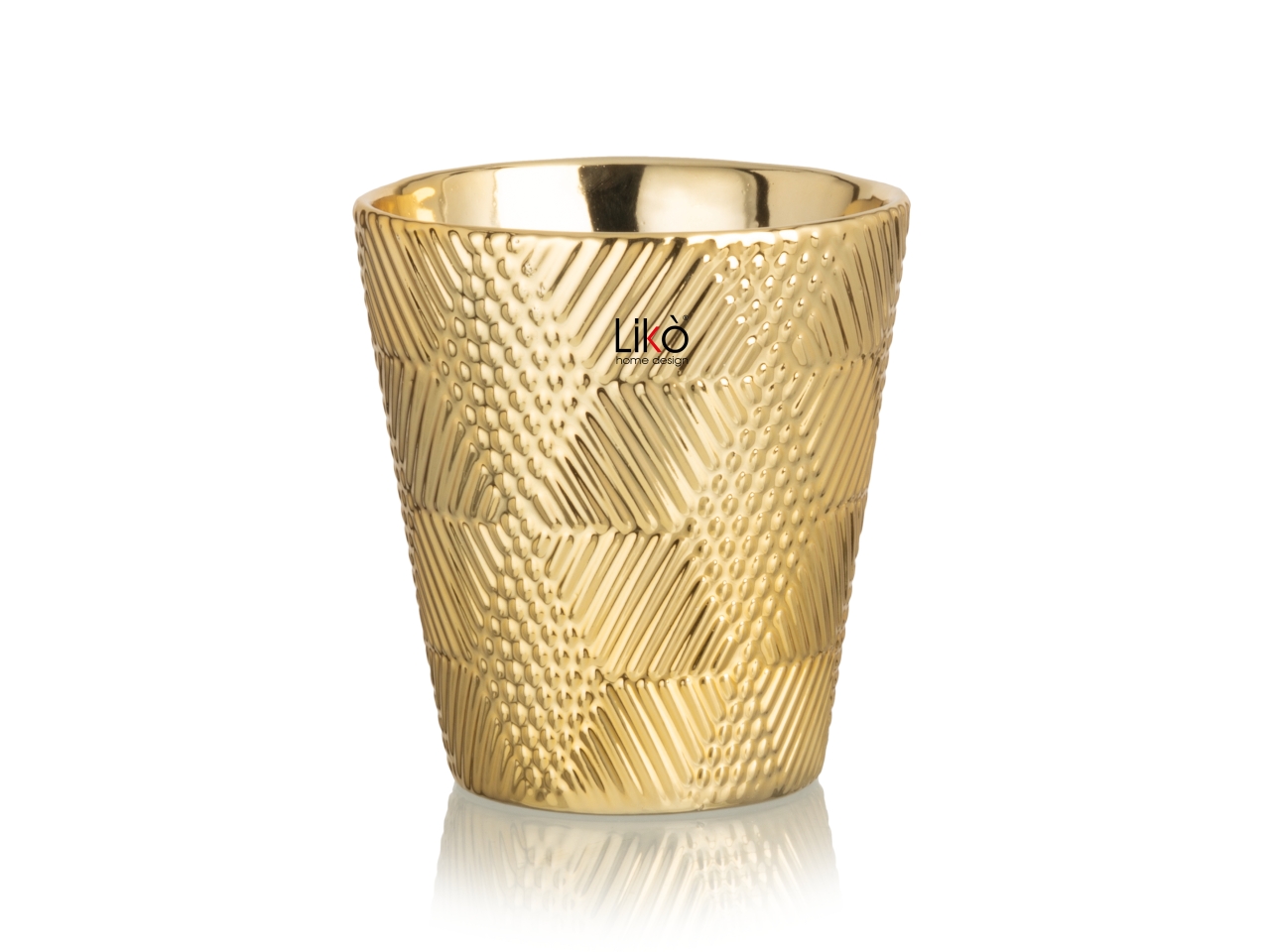 CACHEPOT DELHI D.13XH.14CM ORO CR277/13GG