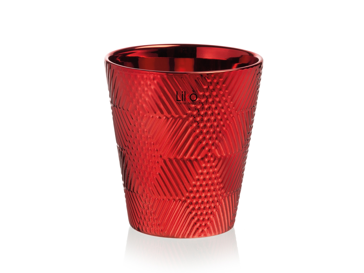 CACHEPOT DELHI D.13XH.14CM ROSSO CR277/13RR
