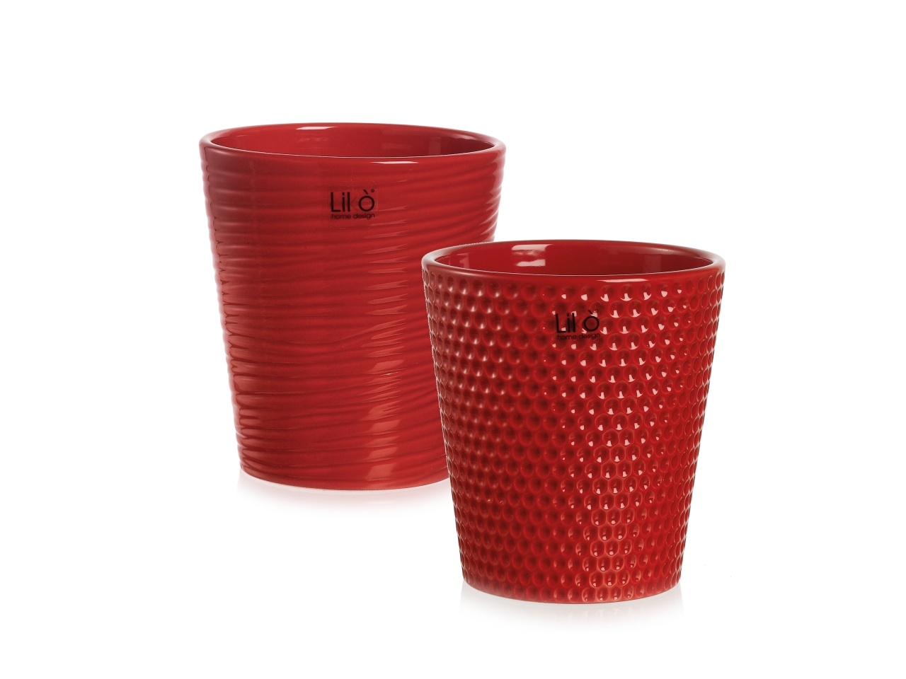 CACHEPOT D.13XH.14CM LINE/POIS ROSSO CR120/13R CACHEPOT D.13XH.14CM LINE/POIS ROSSO CR120/13R