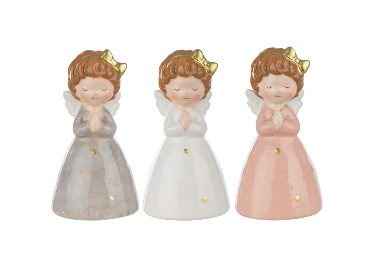 ANGIOLETTO IN PREGHIERA CERAMICA 14CM 3ASS. 55645