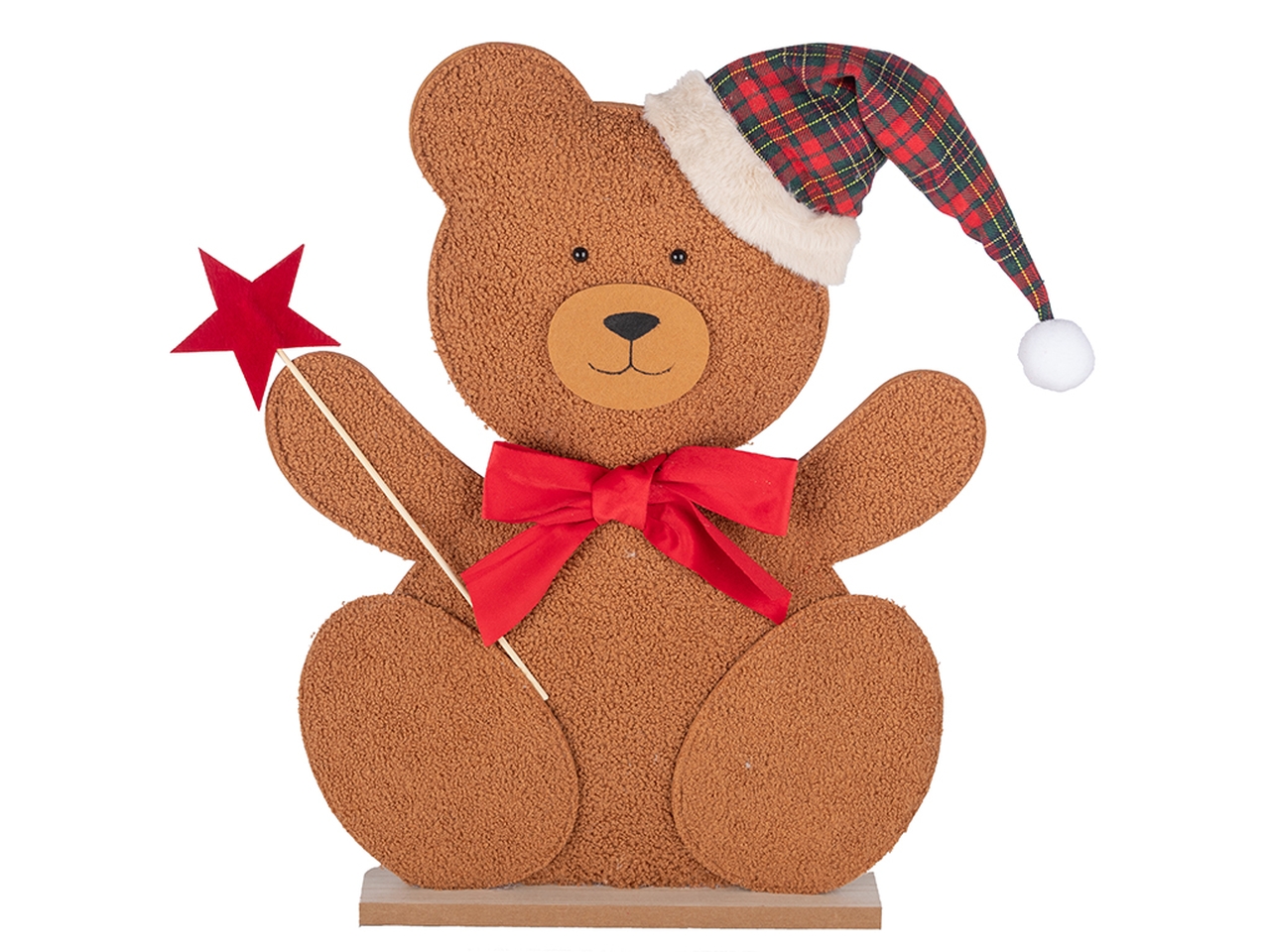 ORSETTO SEDUTO BASE LEGNO C/STELLA 57CM E0580.125