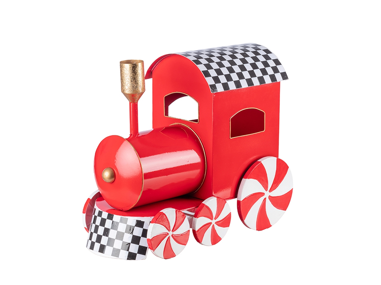 TRENINO METALLO 40X20XH.35CM ROSSO E0582.97