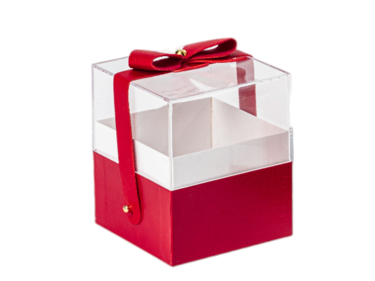 SCATOLA PLEXIGLASS 9,5X9,5XH.11CM ROSSA SC0154R