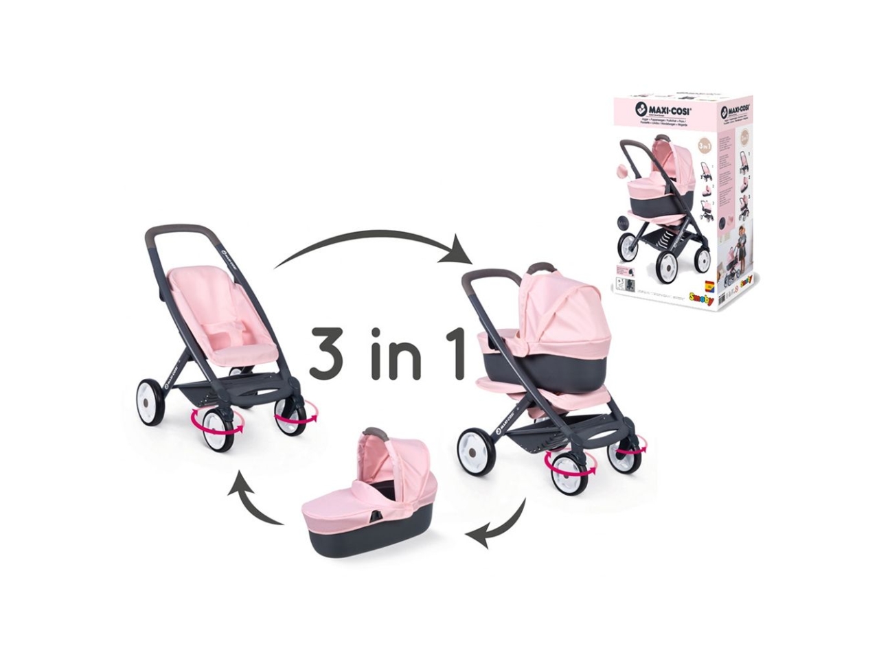 MAXICOSI COMBI 3 IN 1 ROSA 7600253121