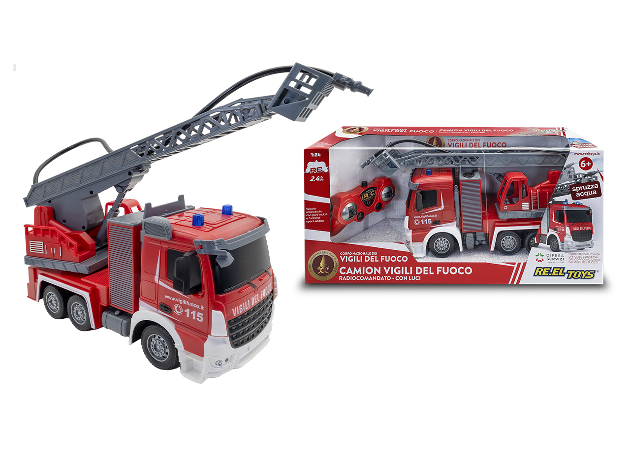 CAMION VIGILI FUOCO RADIOCOMANDATO LUCI BP 2447