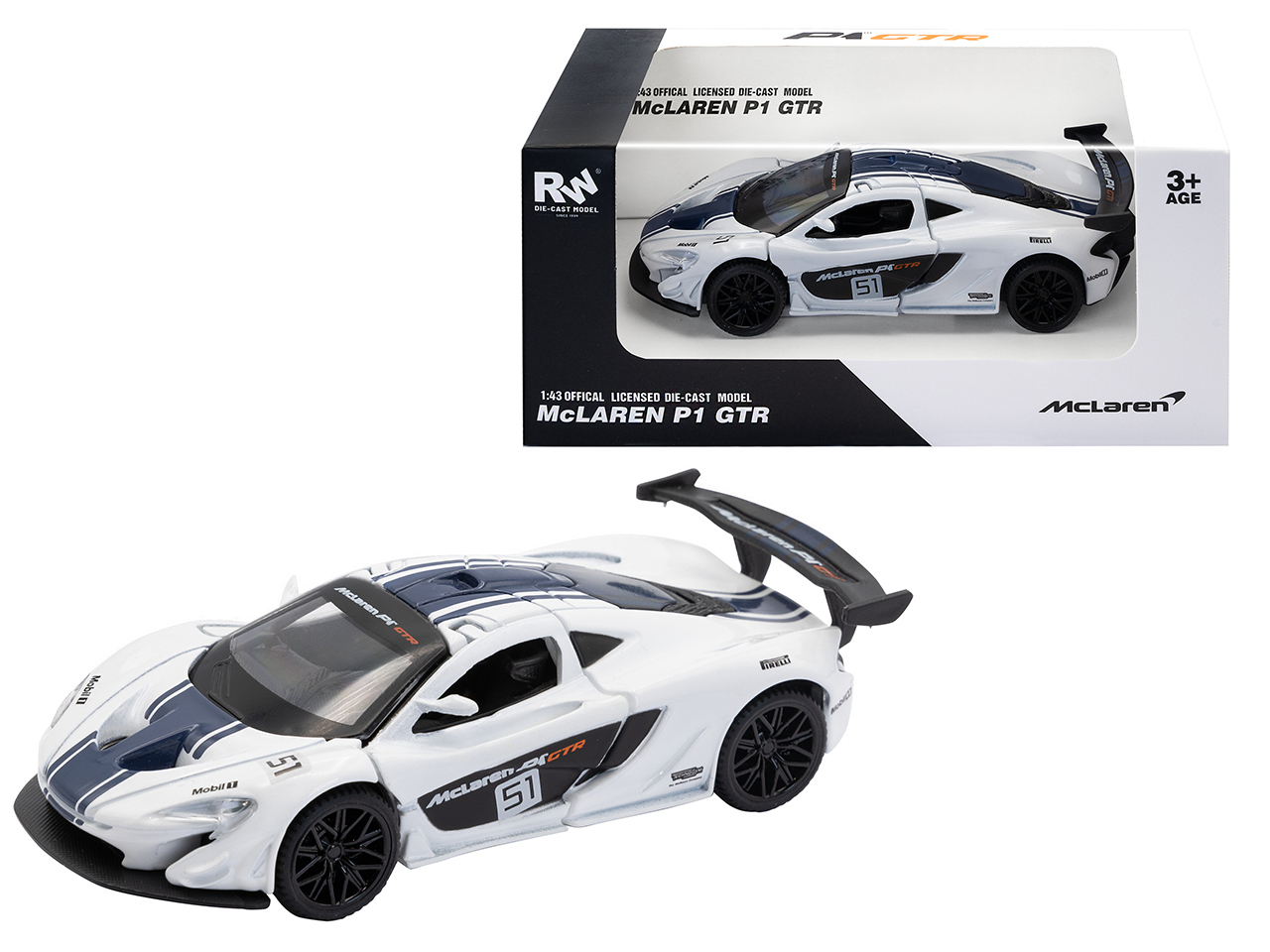DIE CAST MCLAREN P1 GTR WHITE 1:43 0831W