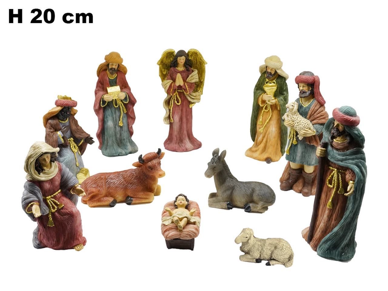NATIVITA’ 20CM 11PZ RESINA COLORATA NATIVITA’ 20CM 11PZ RESINA COLORATA