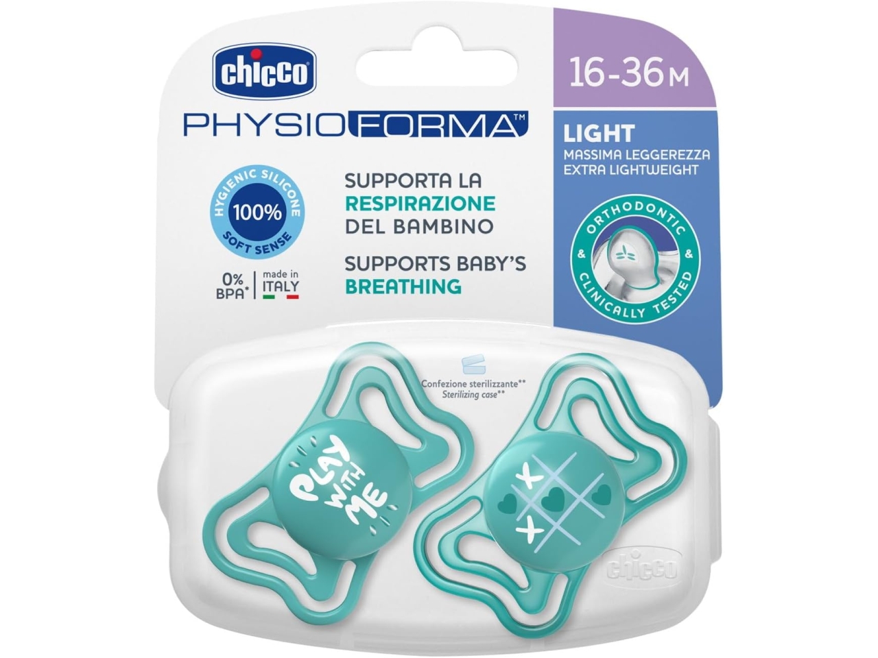 SUCCHIOTTO LIGHT AZZURRO 16-36 MESI