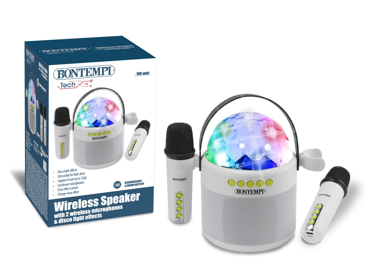 CASSA ACUSTICA WIRELESS 2MICROFONI NO FILO 49 0250