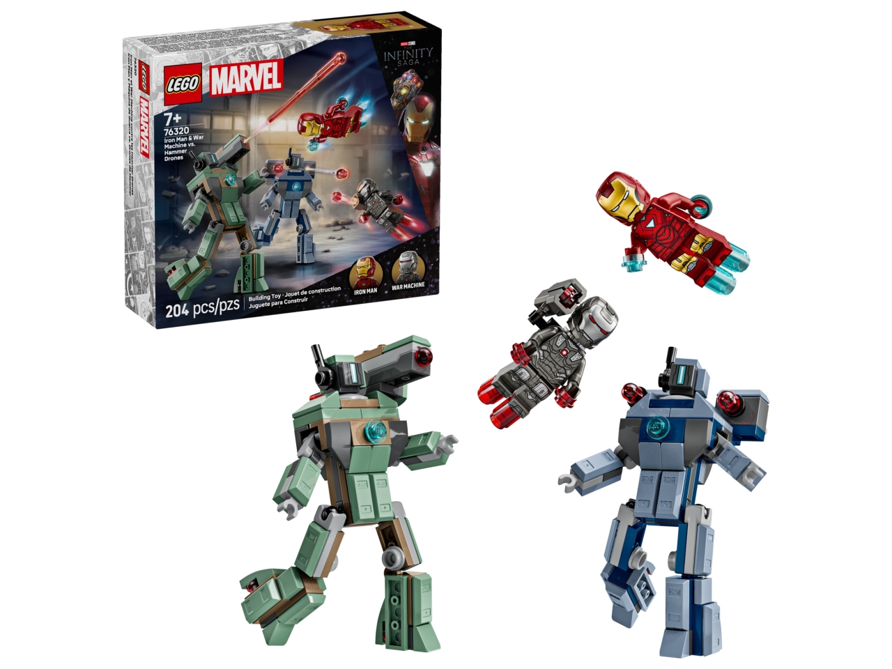 LEGO SUPER H.IRON MAN E WAR M.CONTRO I DRONI 76320