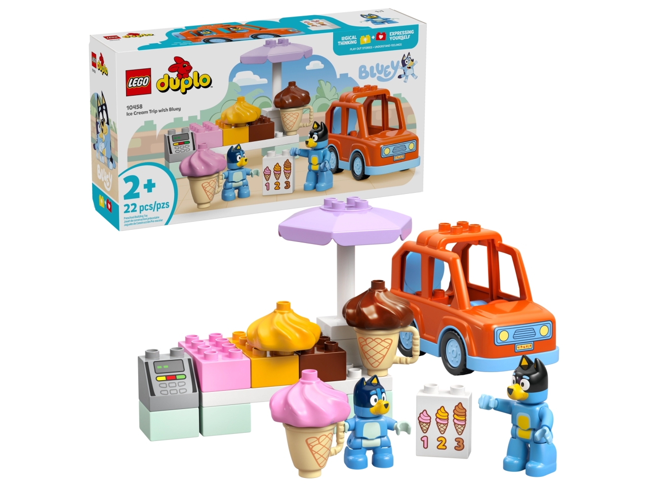 LEGO DUPLO BLUEY VISITA ALLA GELATERIA DI B.10458