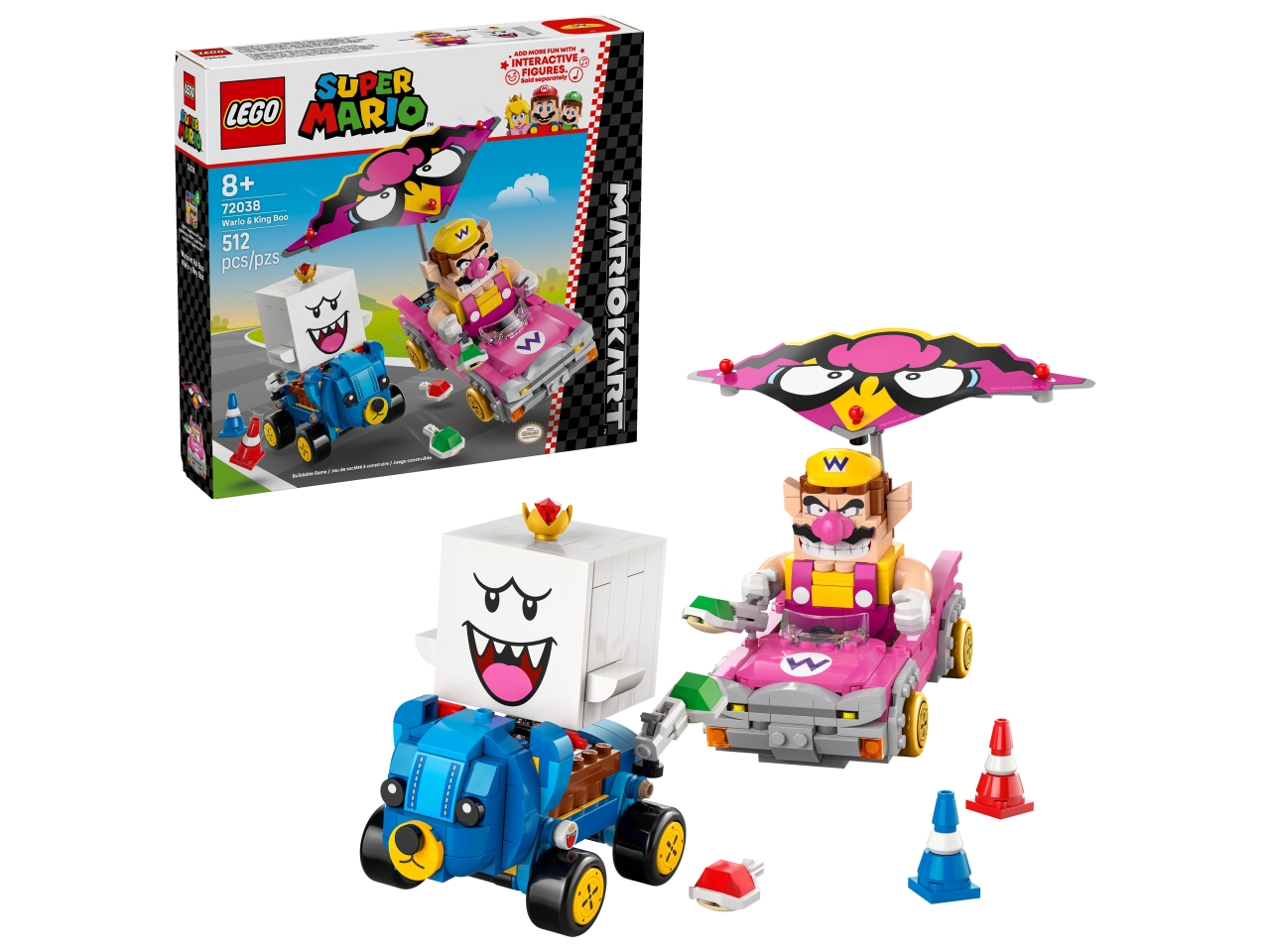 LEGO SUPER MARIO MARIO KART WARIO E RE BOO 72038
