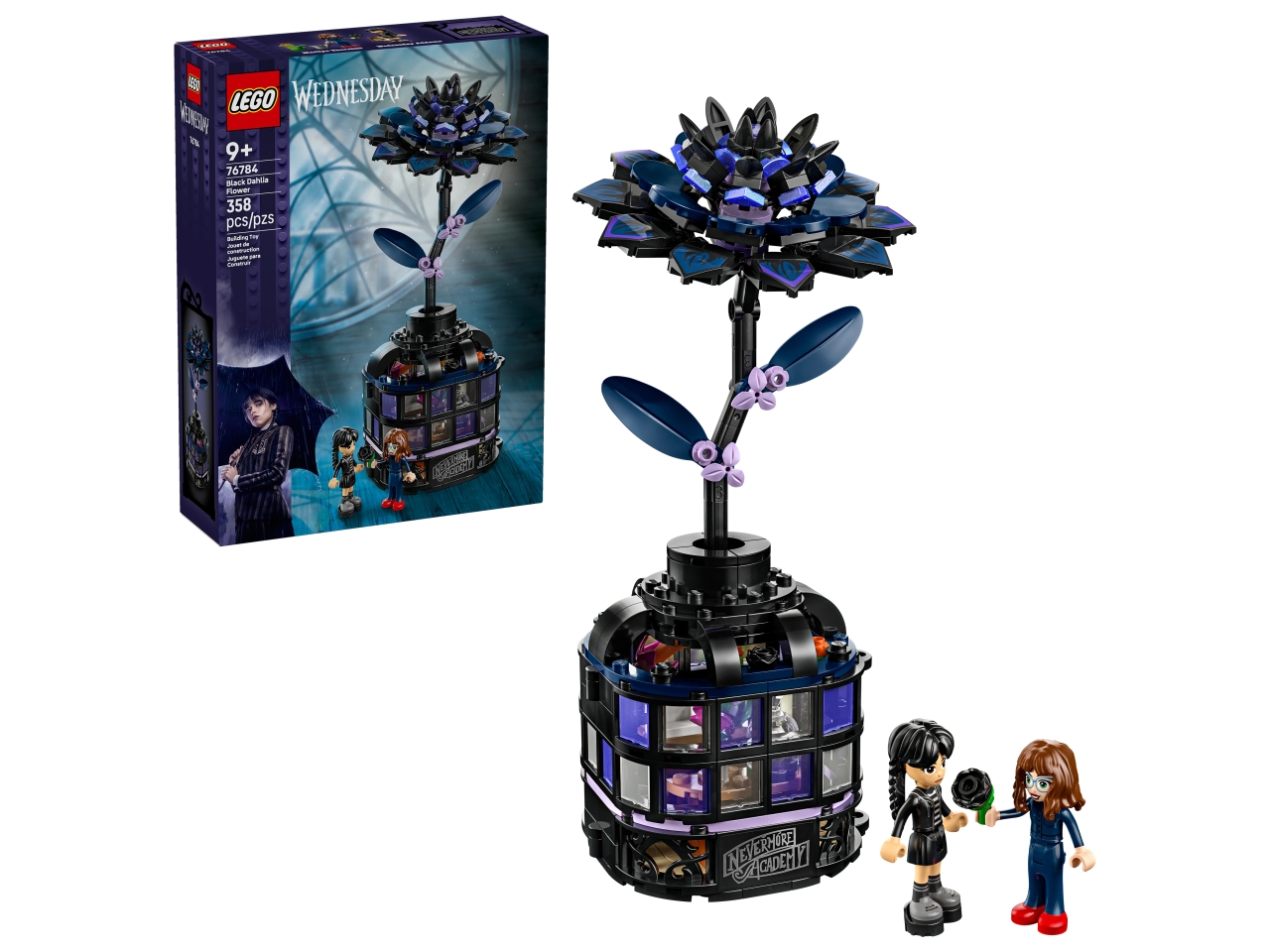LEGO WEDNESDAY FIORE DI DALIA NERO 76784