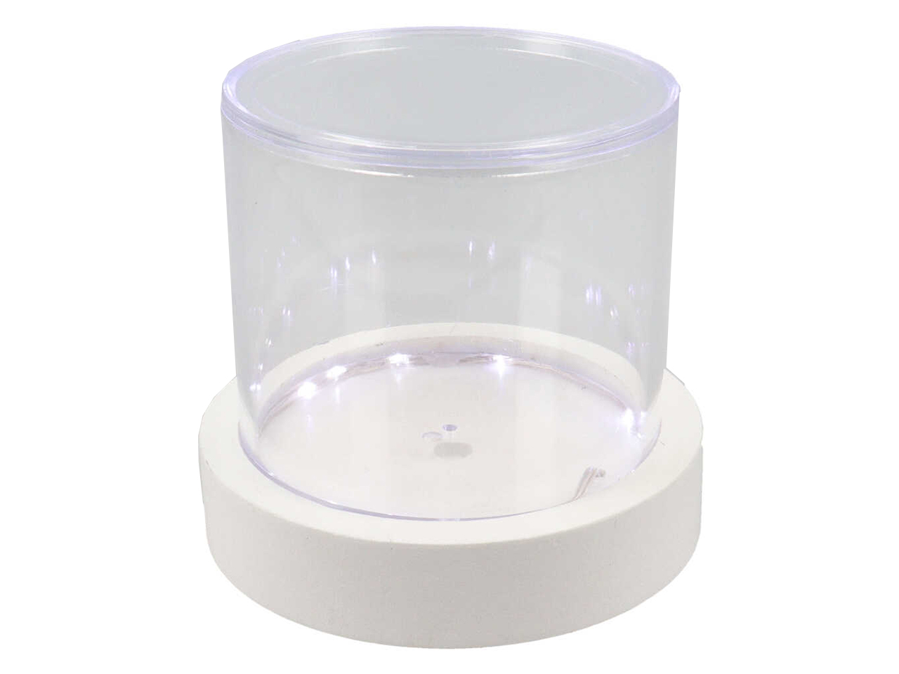 SCATOLA PLEX TONDA /LED BIANCO