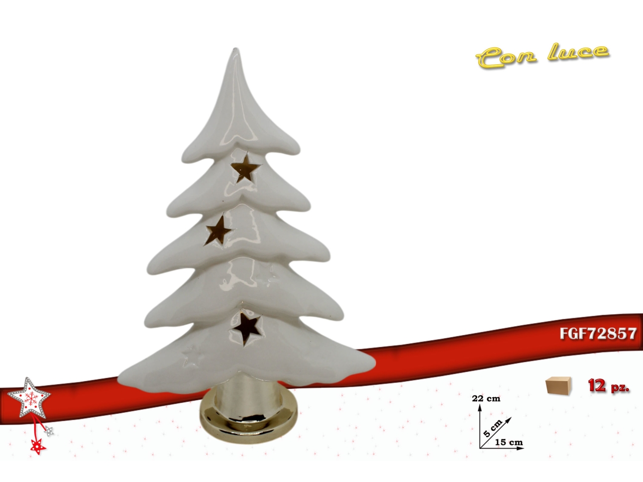 ALBERO 12XH.22CM CERAMICA C/LED BIANCO 72857 ALBERO 12XH.22CM CERAMICA C/LED BIANCO 72857