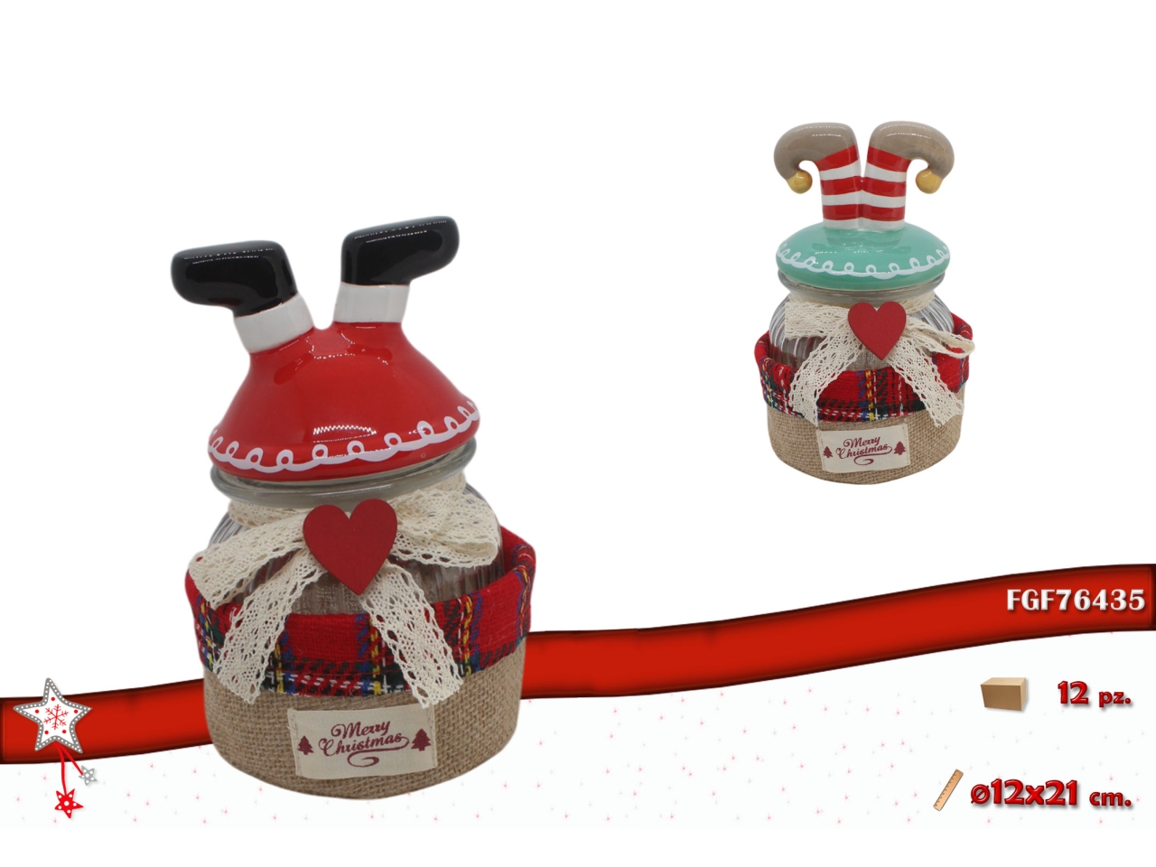 BARATTOLO VETRO C/CESTINO 12XH.21CM ASS. 76435 BARATTOLO VETRO C/CESTINO 12XH.21CM ASS. 76435