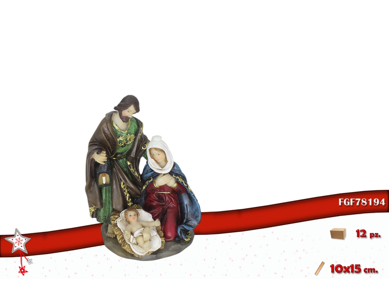 NATIVITA’ 10X15CM POLIRESINA COLORATA 78194