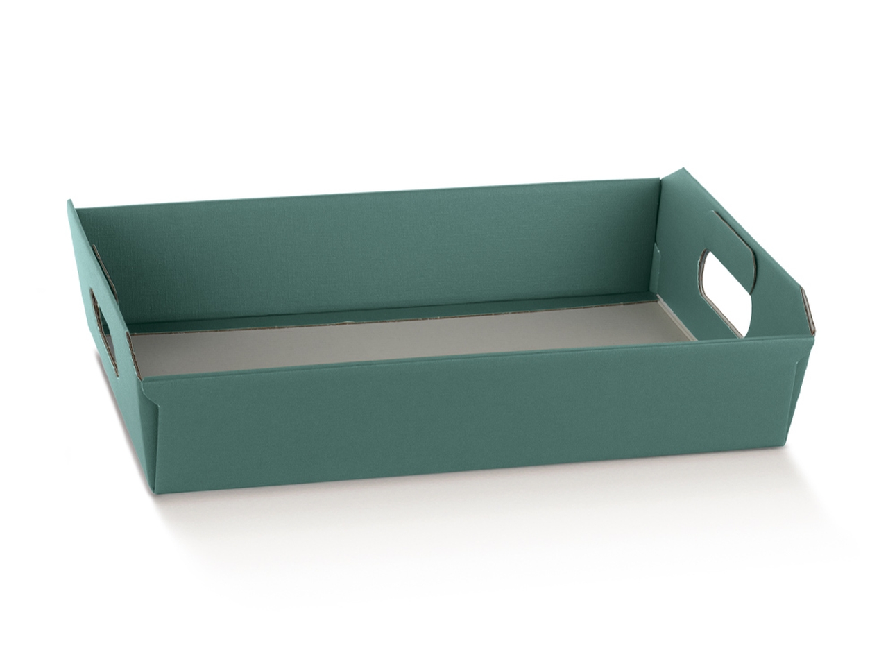 FIBRA VERDE CESTO INCOLLATO 40X30X12CM 130176S