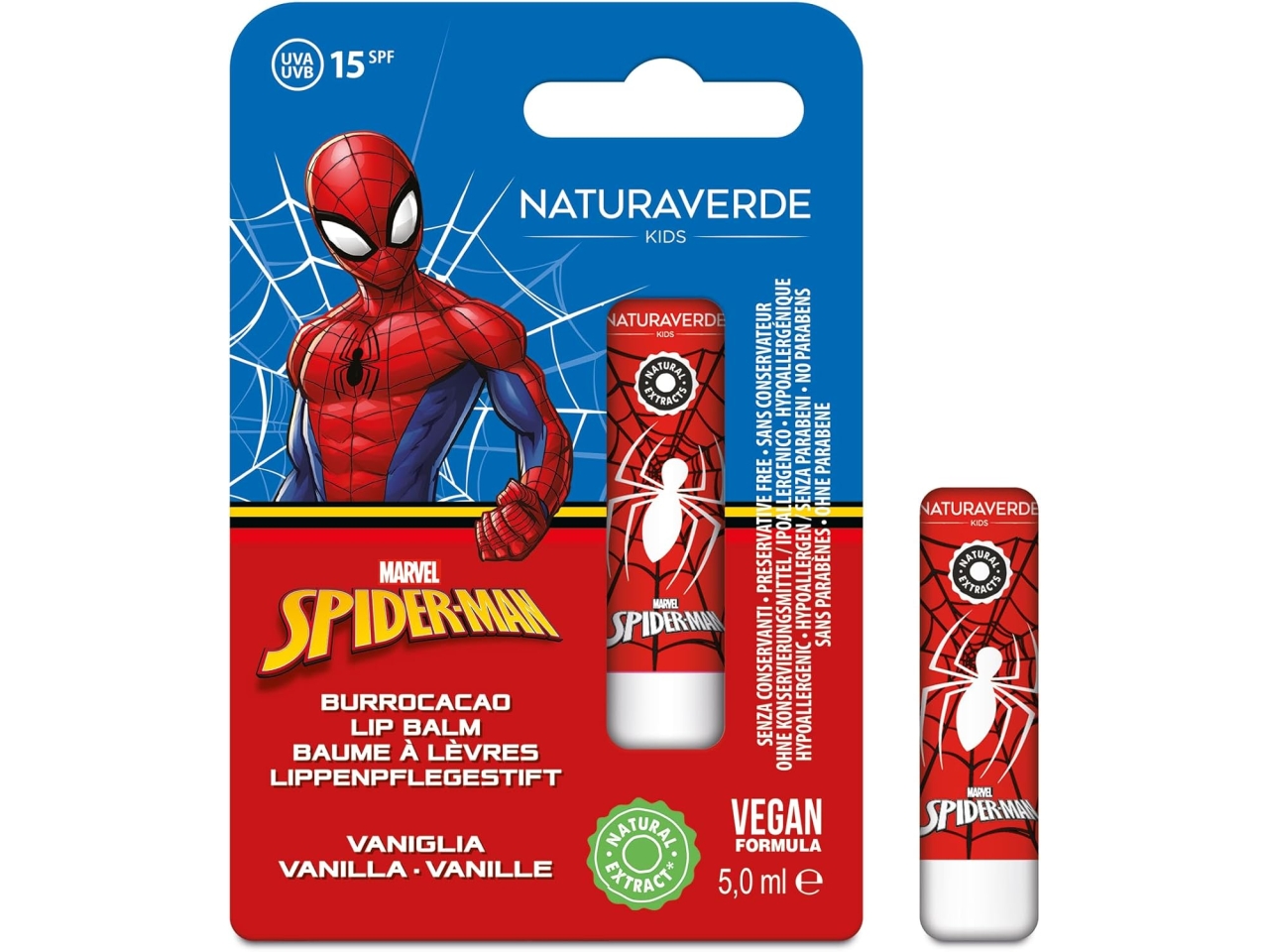 SPIDERMAN BURROCACAO VANIGLIA 5ML SPIDERMAN BURROCACAO VANIGLIA 5ML