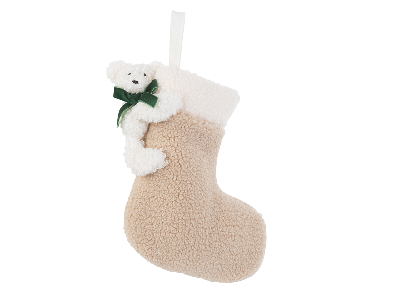 CALZA 30CM C/ORSETTO BIANCO 242521M