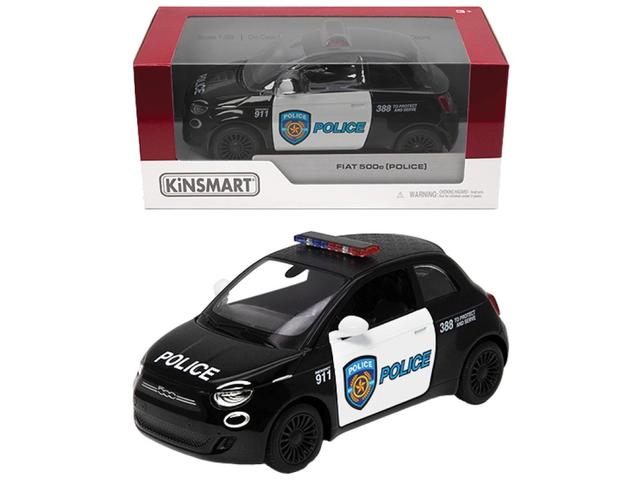 AUTO 1:28 FIAT 500E POLICE 18141