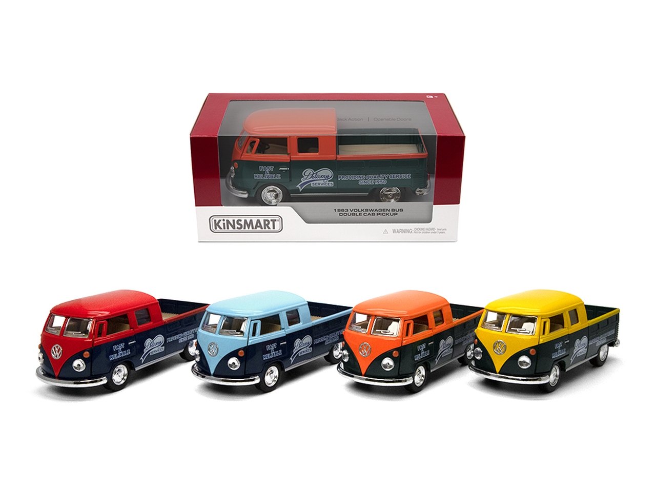 AUTO 1:34 1963 VOLKSWAGEN BUS DOUBLE CAB PICKUP841