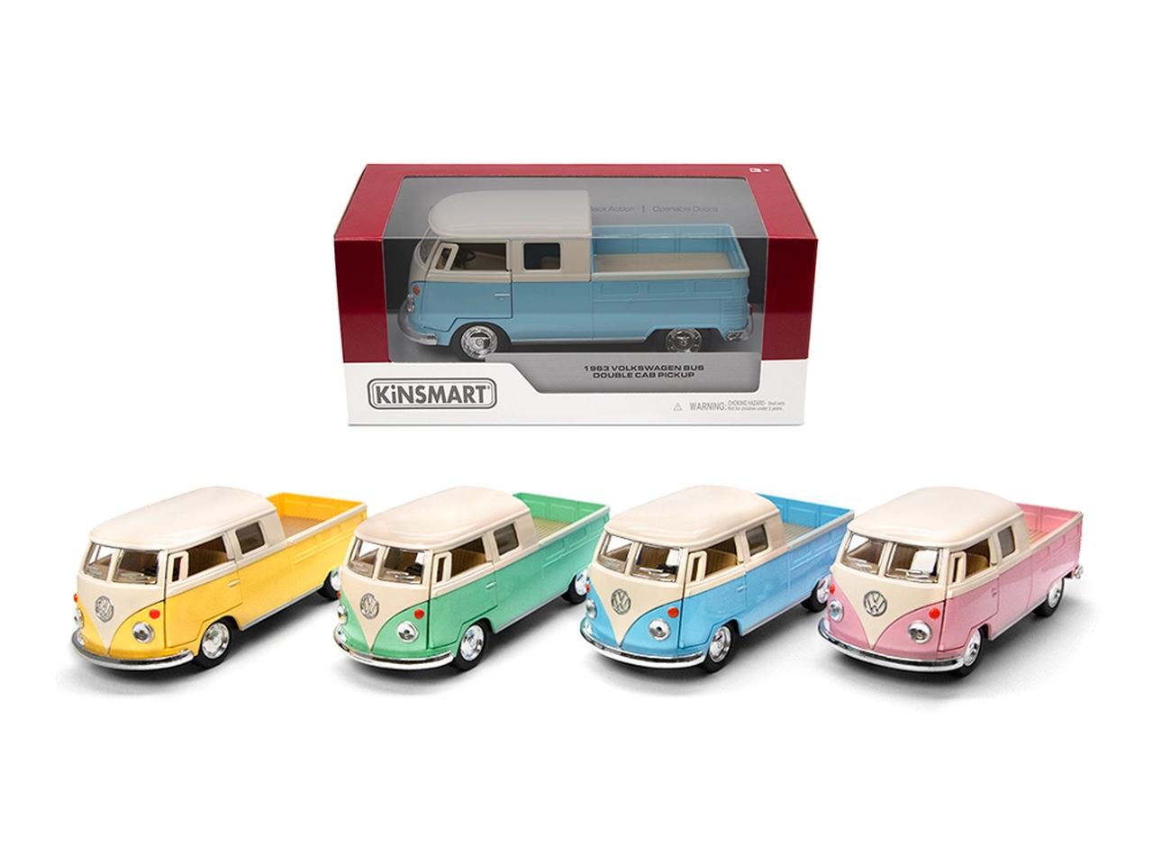 AUTO 1:34 1963 VOLKSWAGEN BUS PICKUP PASTEL 005