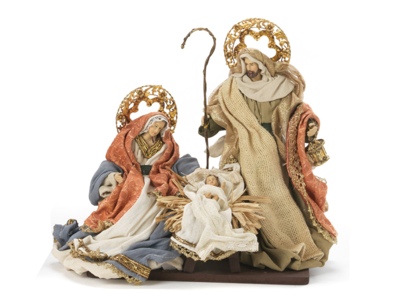 NATIVITA’ RESINA 29CM C/VESTITI IN STOFFA PB20713