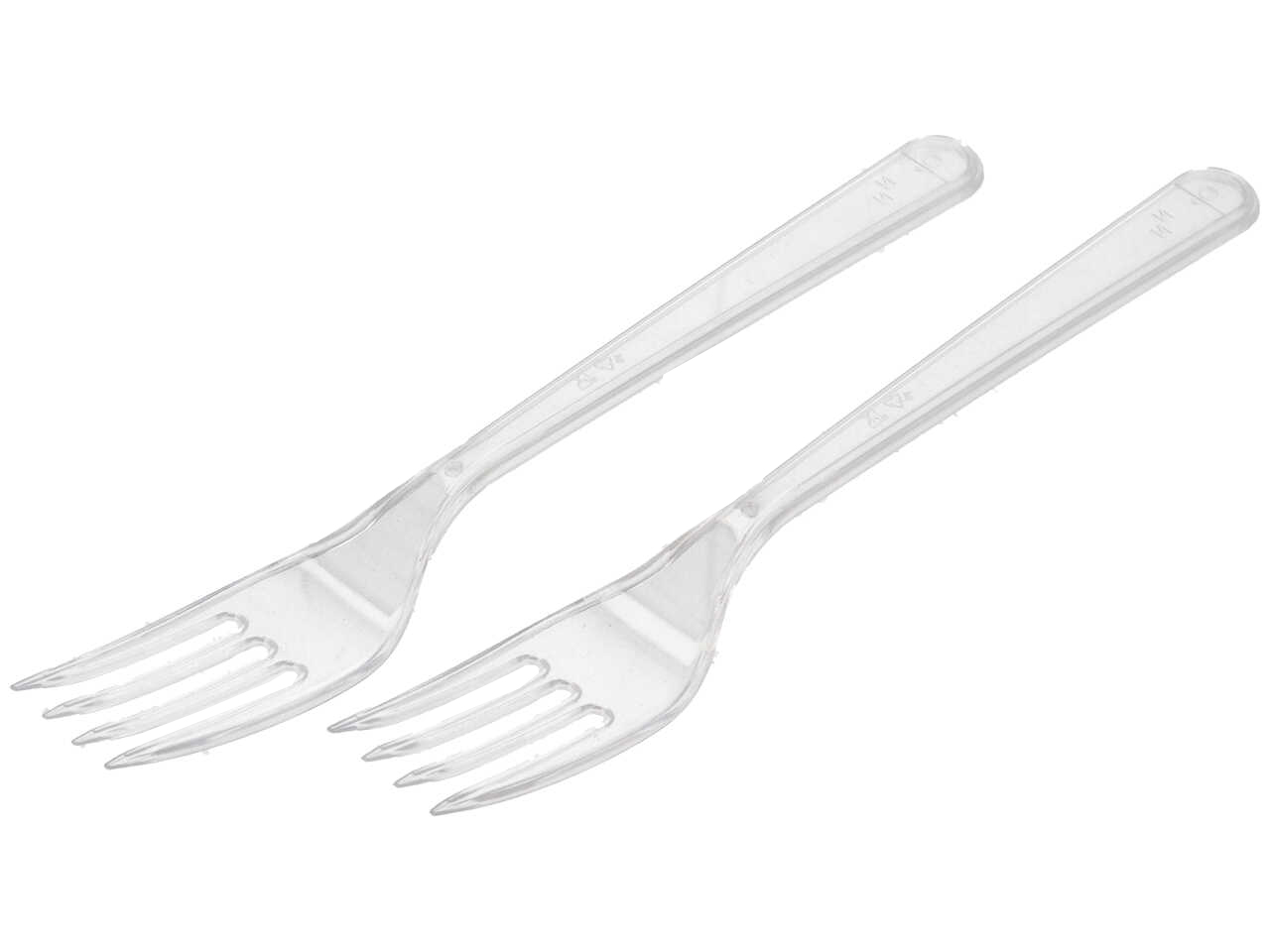 FORCHETTA RIUTILIZZABILE TRASPARENTE PZ20 GR.3